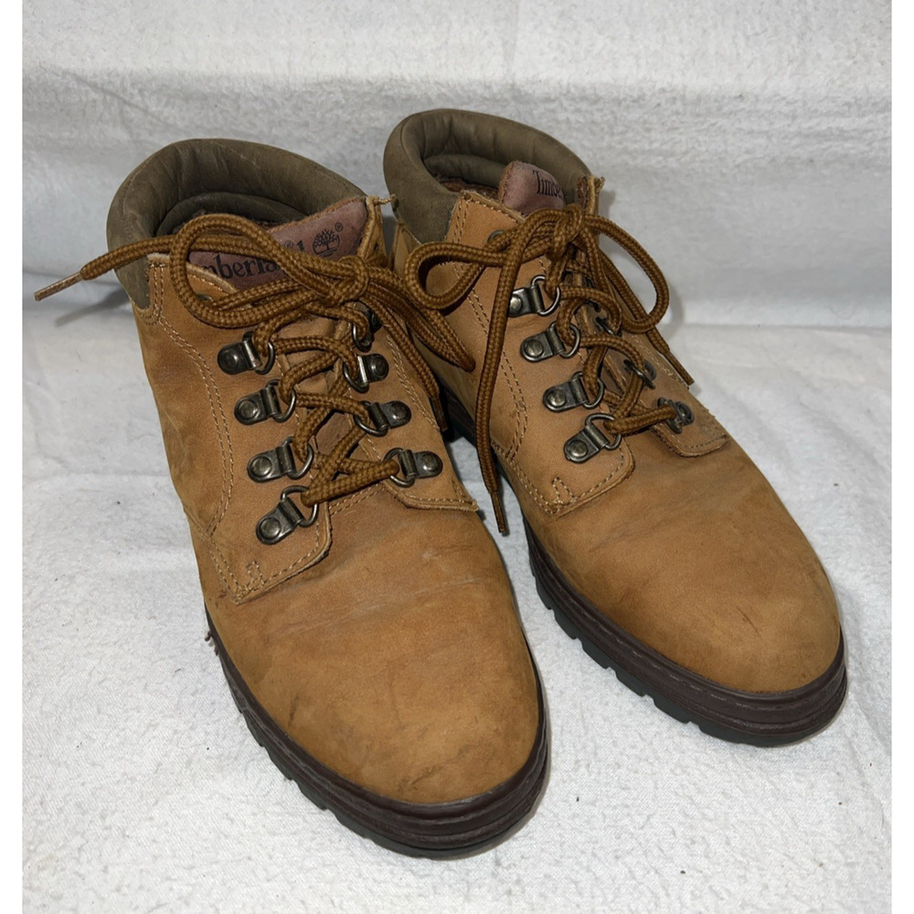 Timberland Brown Suede Lace Up Ankle Boots Hiking Outdoor womens Size 7